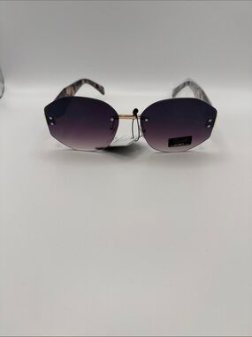 Rimless Gradient Purple Womens Sunglasses